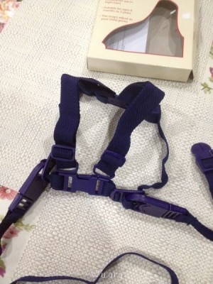 Во-первых, купила вот такую шлейку с поводком, или как она там по-человечески правильно называется - ходунки что-ли )) Купила, если честно, не глядя. Дома развернула - поводок, мне кажется, коротковат, и какие-то две штуки непонятного назвачения, они крепятся по бокам, для чего-то.