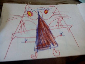 тетя мулётя, у нее есть крылья, она злая