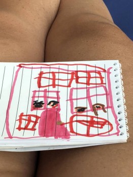 Наша семья в доме. Косы как у Рапунцель из окна - это сама автор.