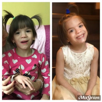 Это до/после. Дома 1 месяц на тот момент.