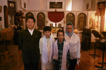 Крещение  дочерей  в  русском  храме