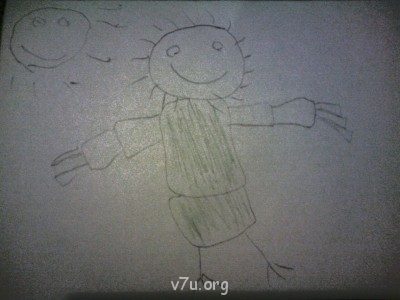 Папа - более прорисованная Катей версия (обратите внимание на волосы)