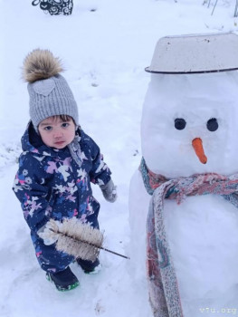 Первый снеговик⛄