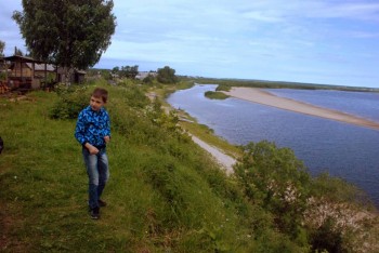 На берегу Пинеги в черте города
