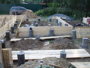 свайное поле и начало опалубки